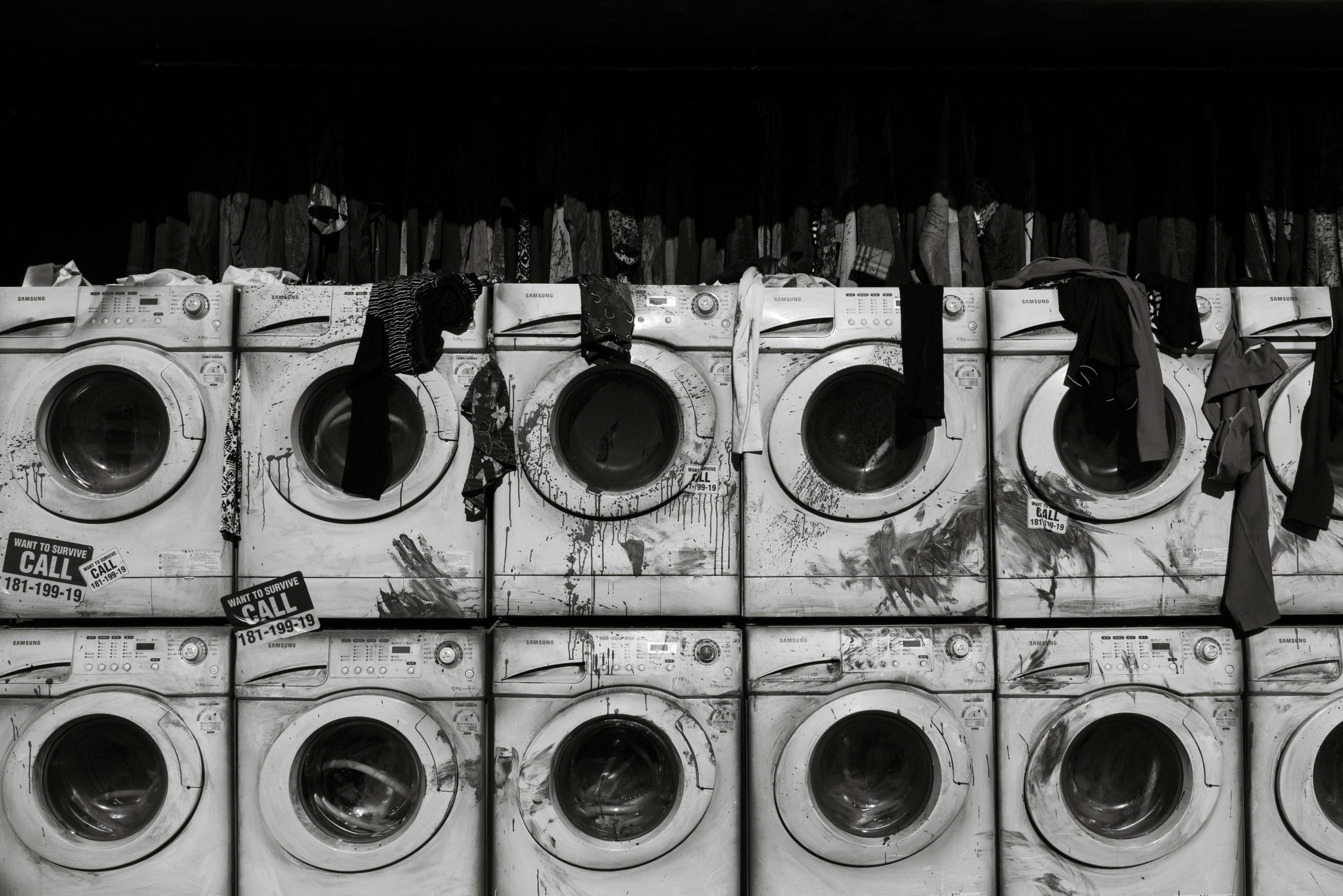 Lave-linge encrassé boues nettoyage